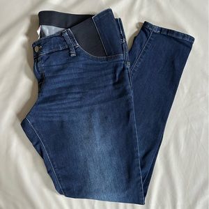 Isabel Maternity Dark Wash Skinny Jeans with Side Panels Size 10 Size 30R